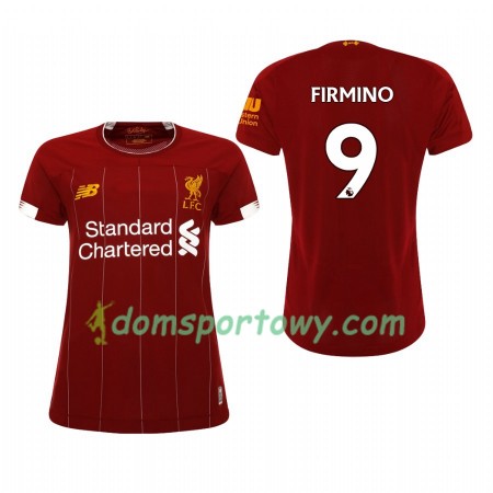 Koszulka Liverpool Roberto Firmino 9 Damska Domowe Koszulki Piłkarskie 2019-2020 Krótki Rękaw